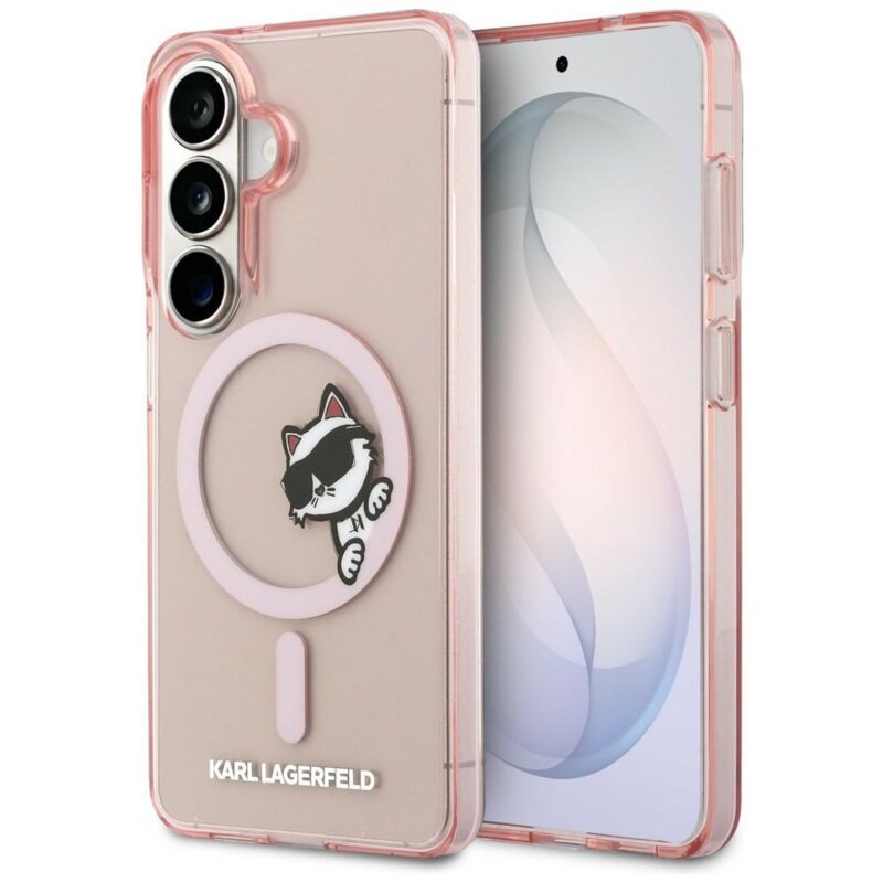 Karl Lagerfeld IML Peekaboo Choupette MagSafe do Galaxy S26 Różowy