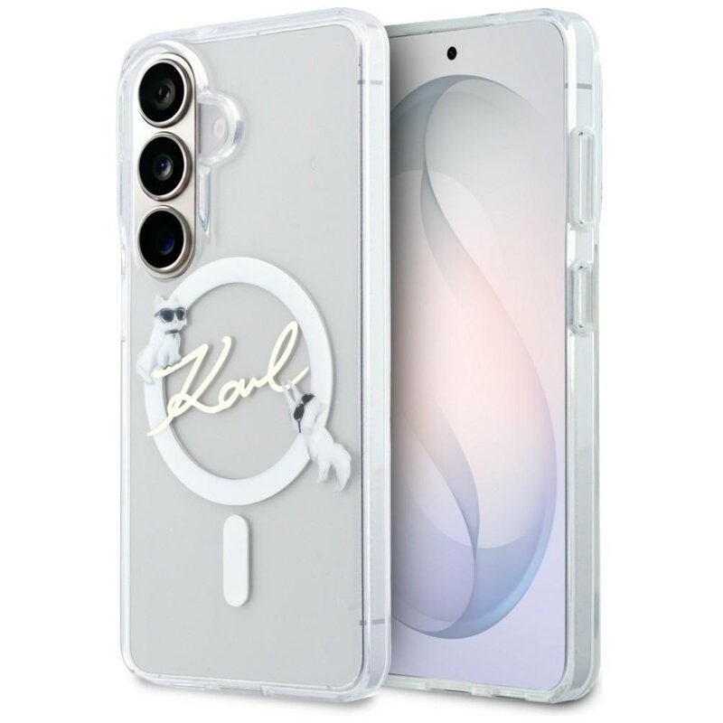 Karl Lagerfeld Etui KC Script MagSafe do Galaxy S26 przezroczysty