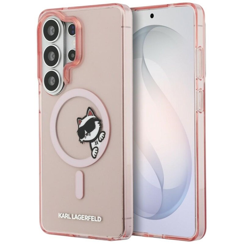Karl Lagerfeld IML Peekaboo Choupette MagSafe do Galaxy S26 Ultra Różowy