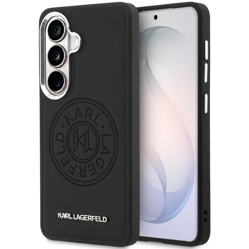 Karl Lagerfeld Perforated KL MagSafe do Galaxy S26+ Czarny
