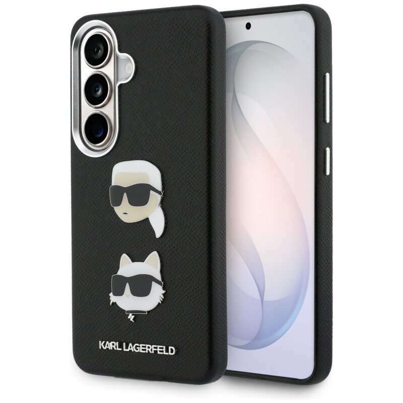 Karl Lagerfeld Saffiano Double Heads Metal do Galaxy S26 Czarny