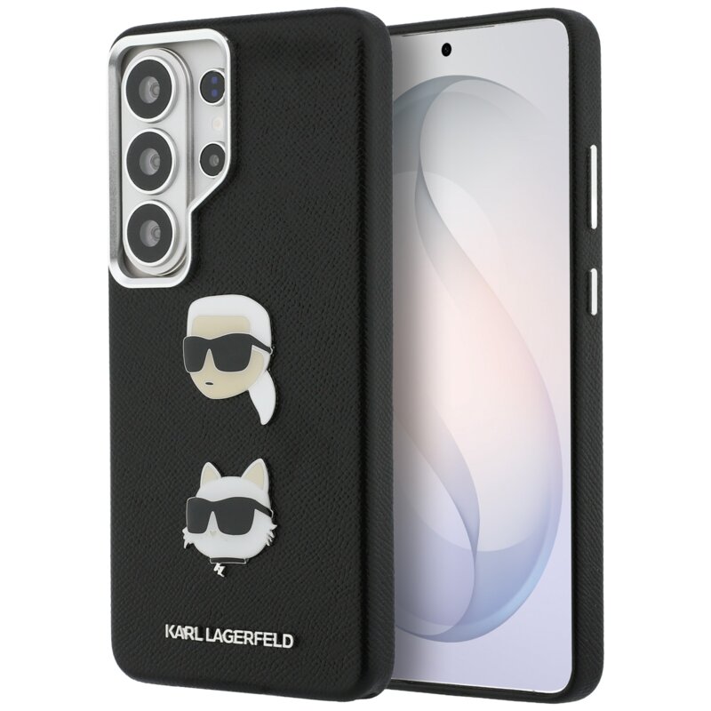 Karl Lagerfeld Saffiano Double Heads Metal do Galaxy S26 Ultra Czarny