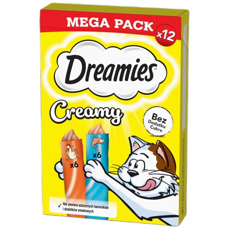 Przysmak dla kota DREAMIES Creamy Kurczak i Łosoś 12 x 10 g
