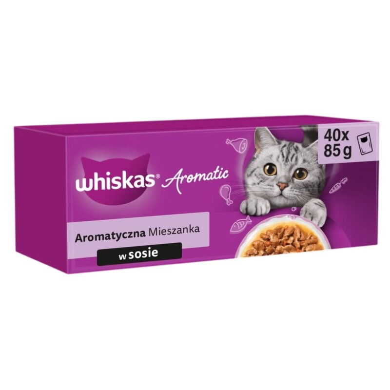 Karma dla kota WHISKAS Aromatyczna Mieszanka (40 x 85 g)
