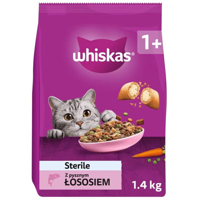 Karma dla kota WHISKAS Sterile Łosoś 1.4 kg