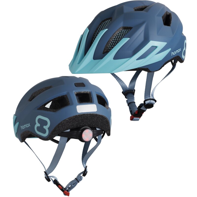 Kask rowerowy HAMAX Flow Niebieski dla Dzieci z lampką (rozmiar S/M, 52-57 cm)