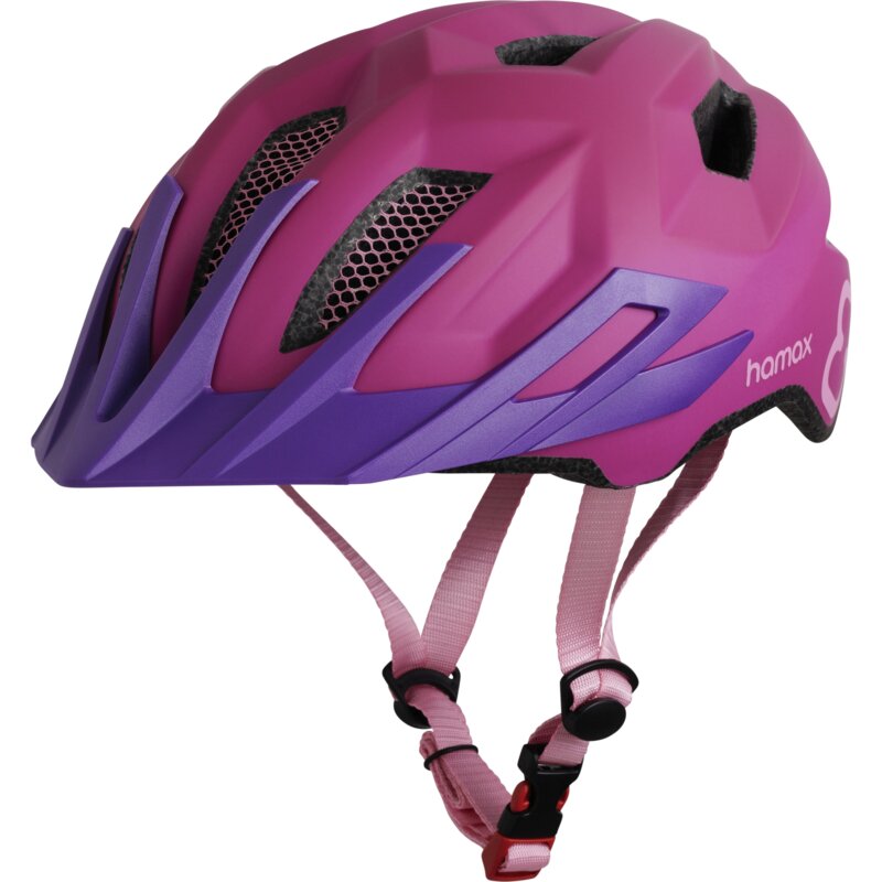 Kask rowerowy HAMAX Flow Różowy dla Dzieci z lampką (rozmiar 52-57)