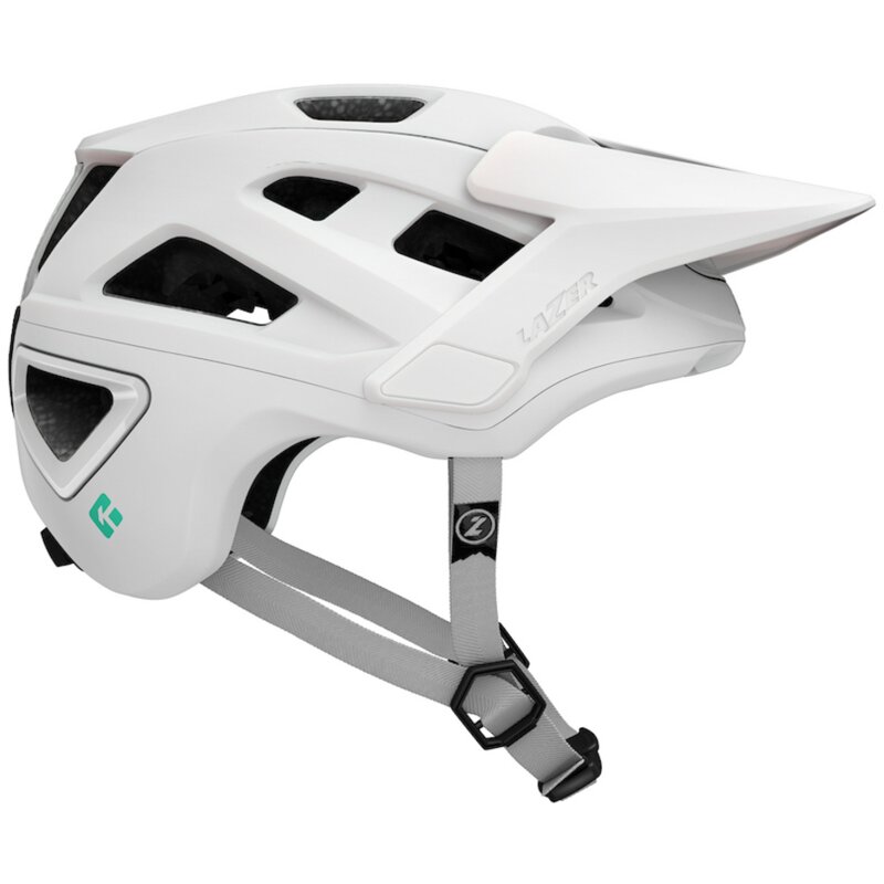 Kask rowerowy LAZER Jackal KinetiCore Biały MTB z możliwością zamontowania lampki (rozmiar L)