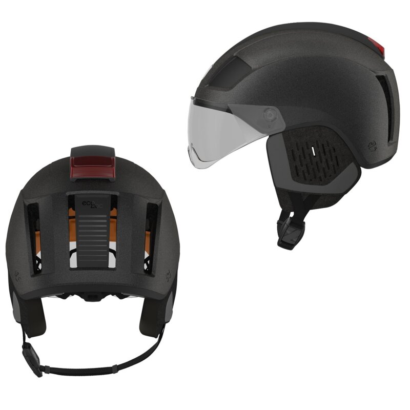 Kask rowerowy LAZER Nova KinetiCore Czarny Miejski z lampką (rozmiar S)