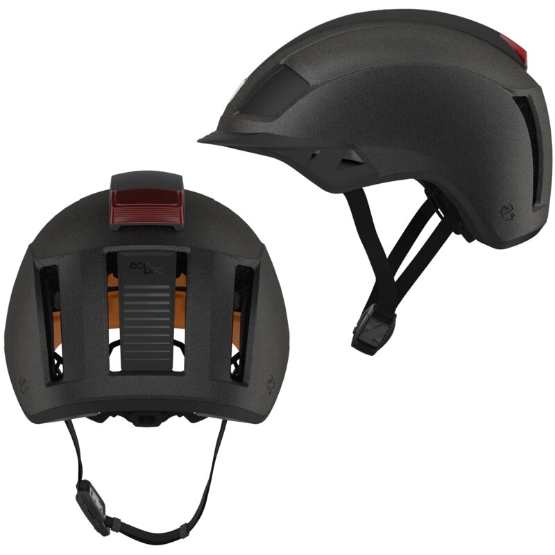 Kask rowerowy LAZER Next KinetiCore Czarny Miejski z lampką (rozmiar M, 55-59 cm)