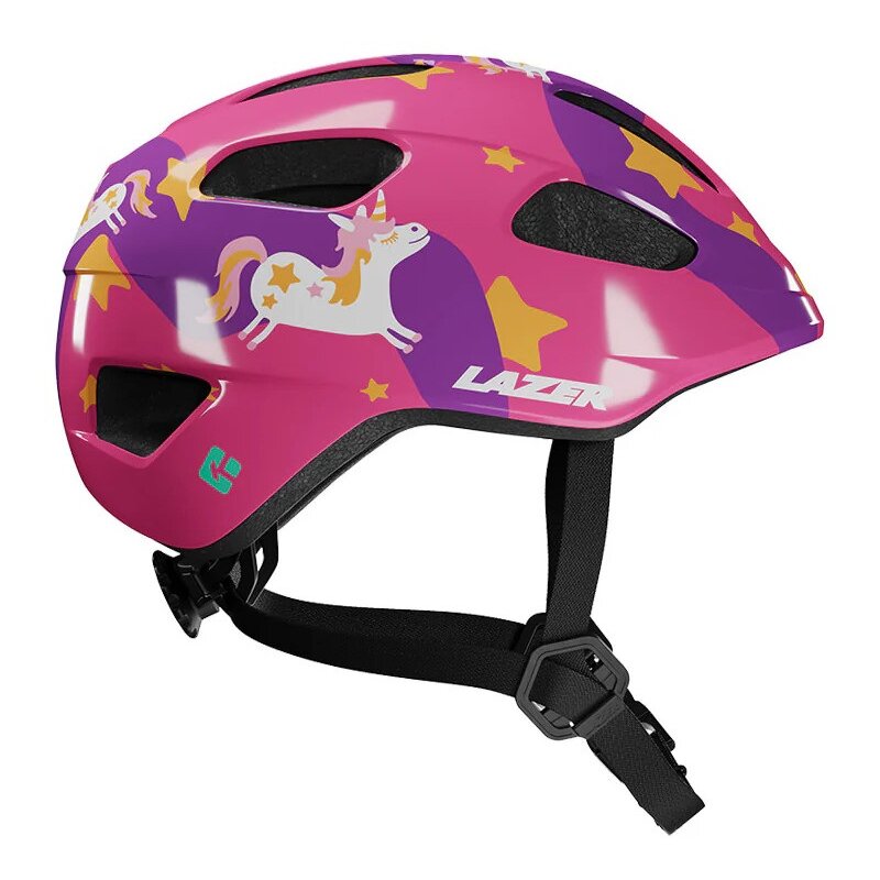Kask rowerowy LAZER Pnut KinetiCore 2.0 Różowo-fioletowy dla Dzieci z możliwością zamontowania lampki (rozmiar XS)