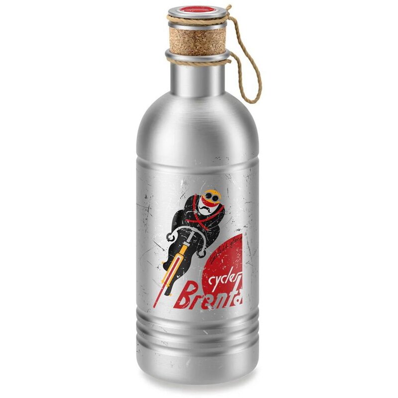 Bidon ELITE Vintage Alu Cycles Brenta 600 ml Srebrny