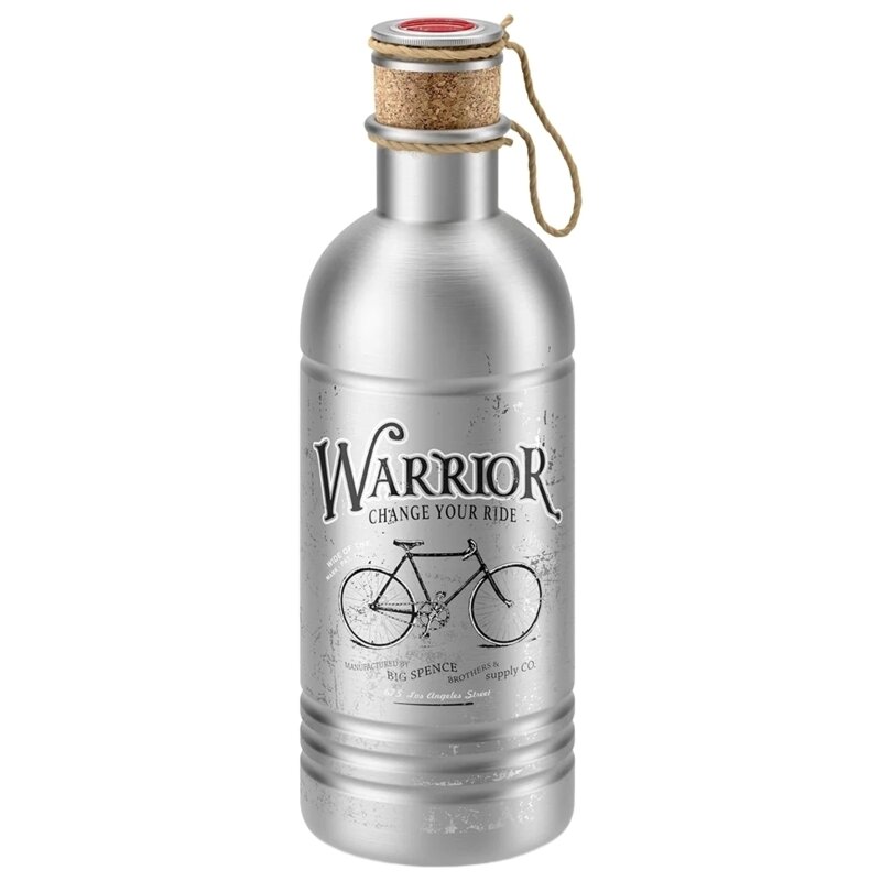 Bidon ELITE Vintage Alu Warriors 600 ml Srebrny