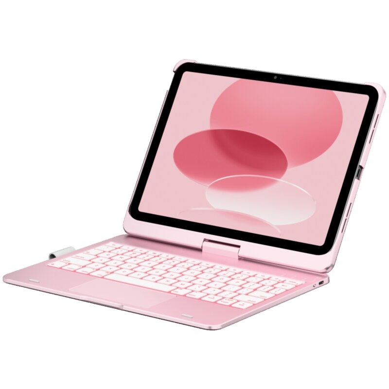 Etui na iPad TYPECASE Flexbook Touch Jasnoróżowy Klawiatura