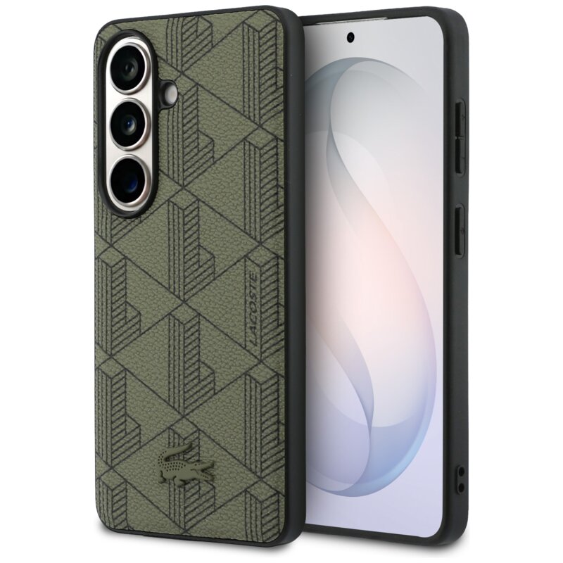 Etui LACOSTE PVC Monogram The Blend MagSafe do Samsung Galaxy S26 Khaki
