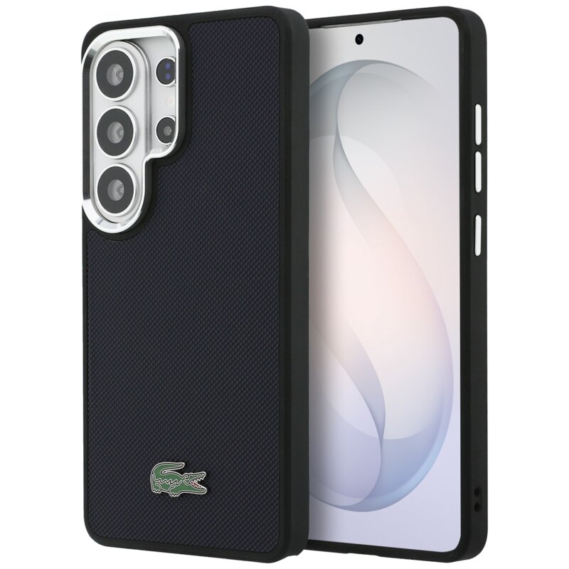 Etui LACOSTE Full Wrap Petit Pique MagSafe do Samsung Galaxy S26 Ultra Granatowy