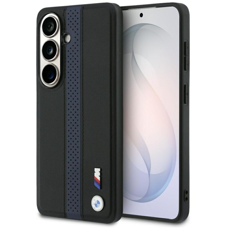 Etui BMW M Perforated Stripe Logo MagSafe do Samsung Galaxy S26 Niebieski