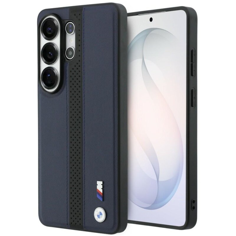 BMW Perforated Stripe Logo MagSafe do Galaxy S26 Ultra Granatowy