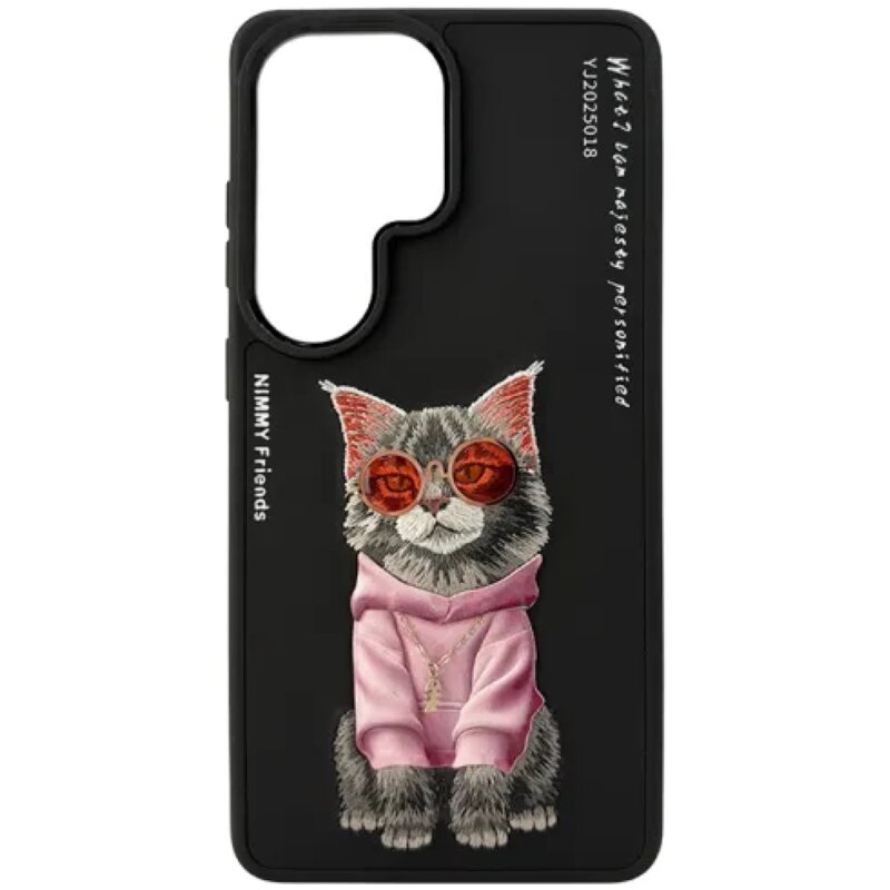 Etui NIMMY Glasses Cool Cat do Samsung Galaxy S26 Ultra Czarny