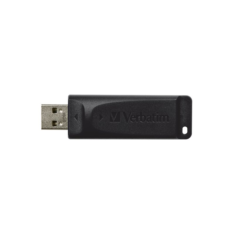 Pendrive VERBATIM Slider 16GB, USB 2.0, Odczyt 8 Mb/s, Zapis 2.5 Mb/s Czarny