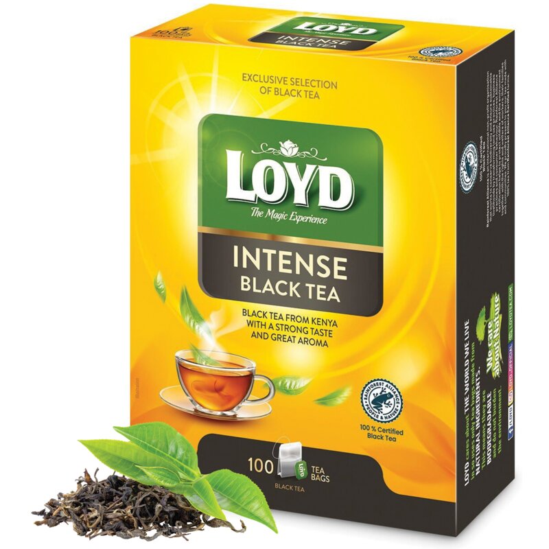 Herbata czarna w saszetkach LOYD Black Intense (100 sztuk)