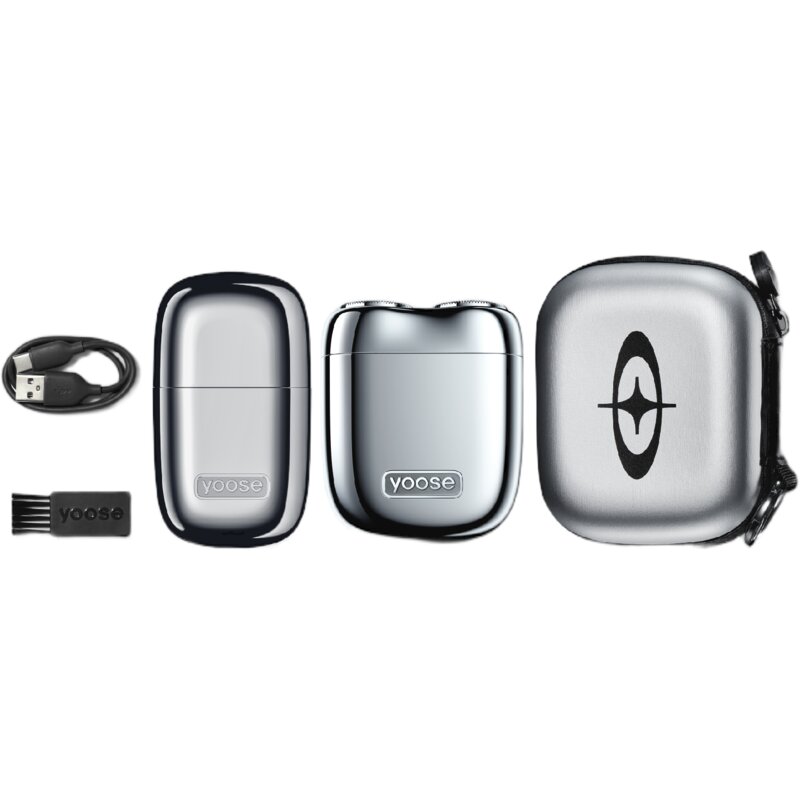 Golarka YOOSE Mini 2 Srebrny + Trymer do nosa Na mokro i sucho