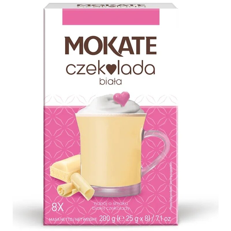 Napój czekoladowy MOKATE Biała Czekolada (8 sztuk)