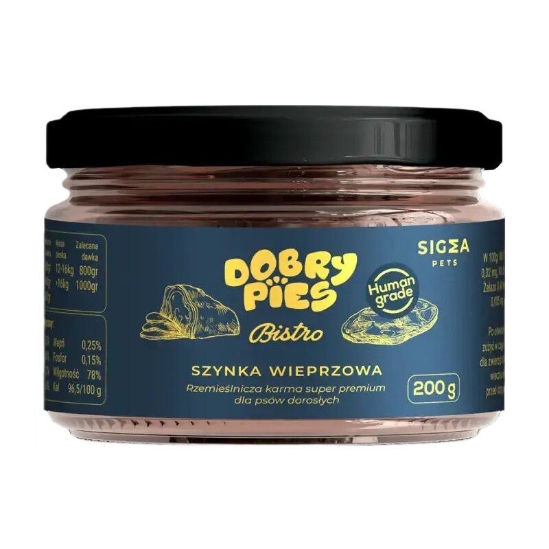 Karma dla psa DOBRY PIES Bistro Szynka wieprzowa 200 g