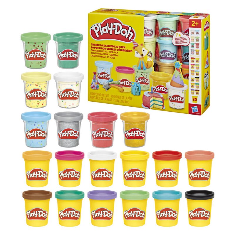 Ciastolina PLAY-DOH Twórz i świętuj zestaw 20 tub G24675L0