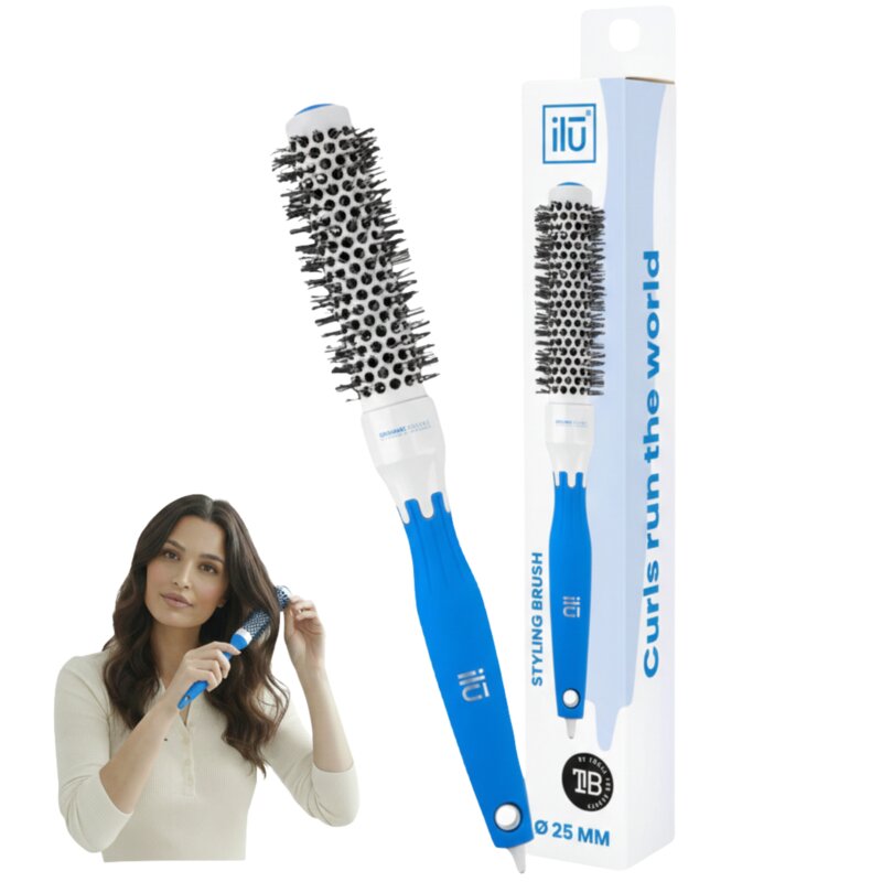Zdjęcia - Suszarka do włosów Szczotka do modelowania włosów Okrągła ceramiczna ILU Round Hairbrush Ø25mm