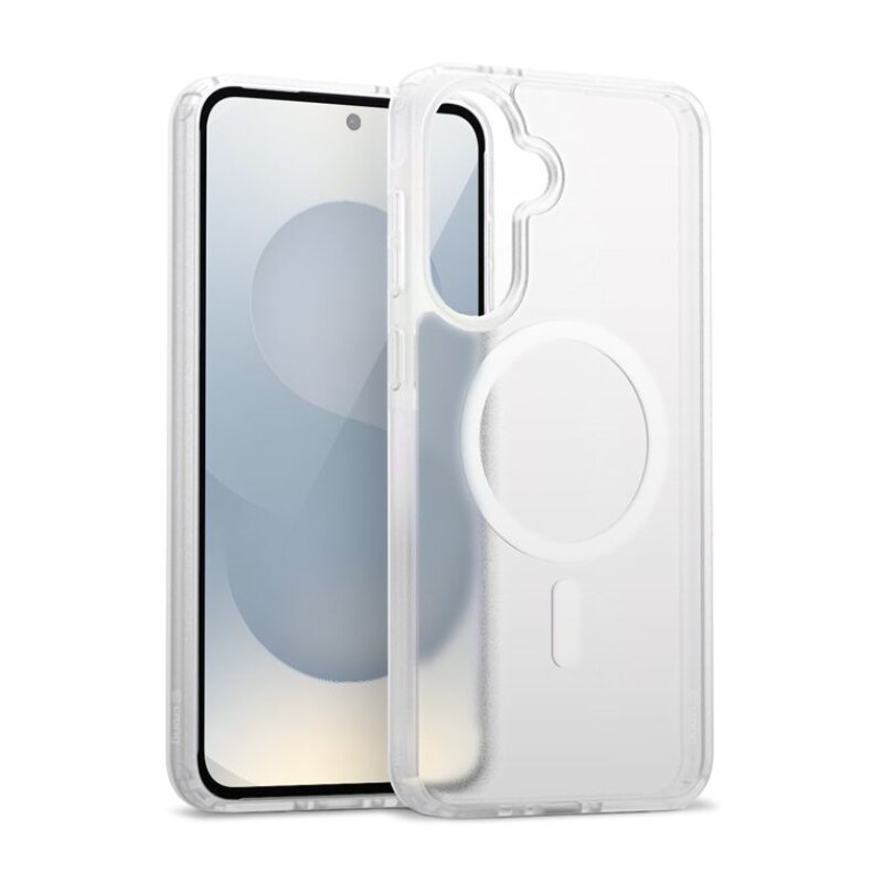 Etui CRONG Hybrid Matte Magnetic MagSafe do Samsung Galaxy S25 Biały