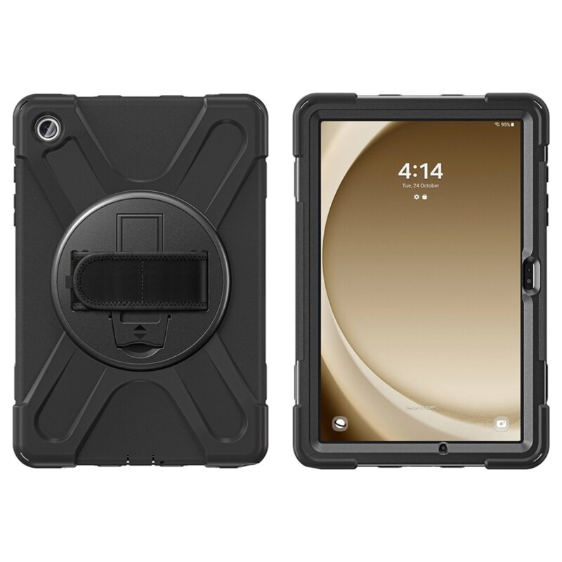 Etui na Galaxy Tab S10 Lite/S10 FE/S9 FE/S9/S8/S7 4SMARTS Rugged Case Grip Czarny