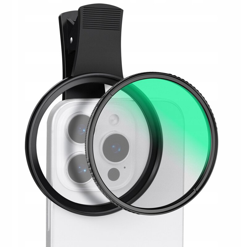 Filtr Black Diffusion 1/4 + CPL do telefonu K&F CONCEPT KF01.2900V2 (67 mm) + Klips