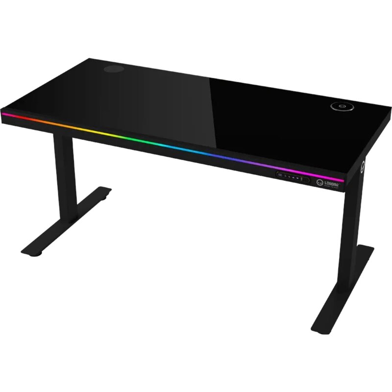 Lorgar Desk Pro 80 Series DP80G Blat Szklany 140cm Regulacja wysokości Czarny
