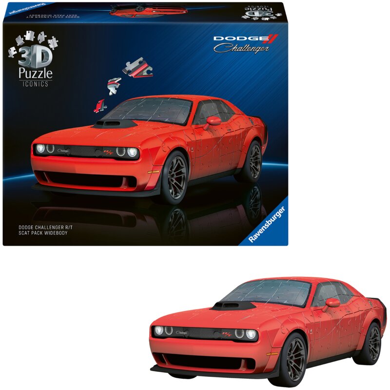 Puzzle 3D RAVENSBURGER Iconics Dodge Challenger R/T Scat Pack Widebody 12008036 (167 elementów)