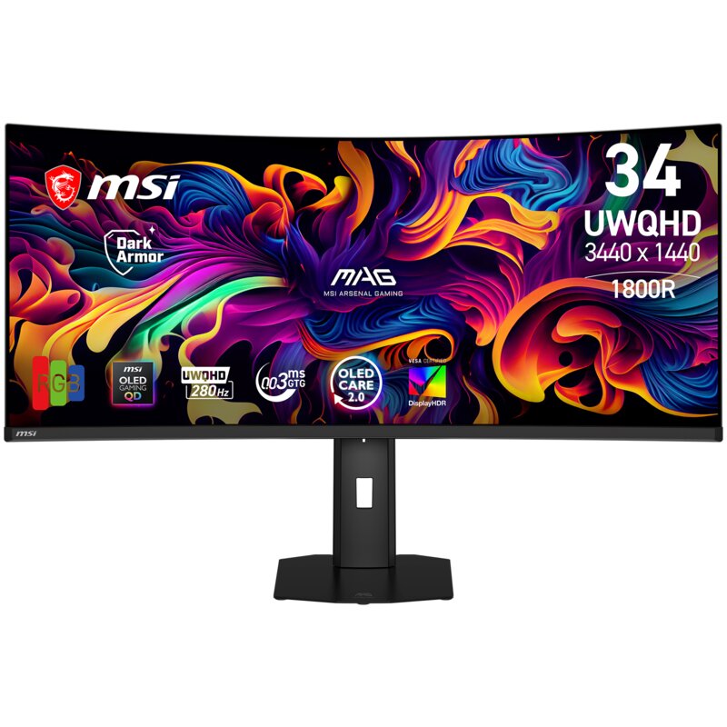Monitor MSI MAG 341CQP QD-OLED X28 34.18" 3440x1440px 280Hz 0.03 ms [GTG] Curved