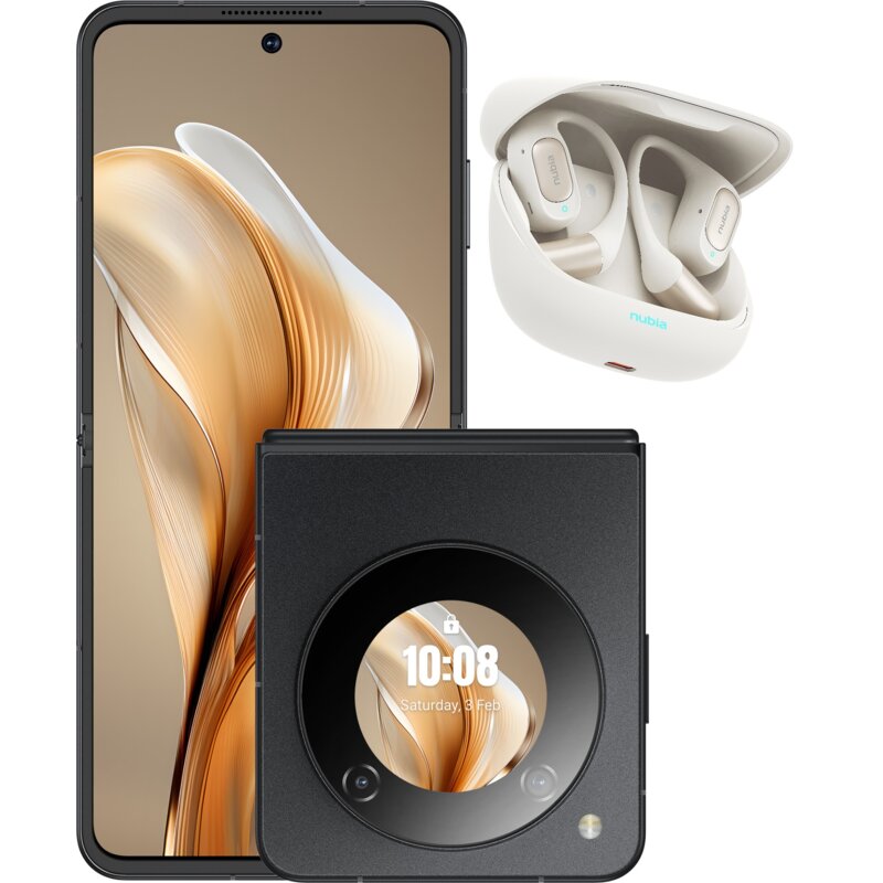Smartfon NUBIA Flip 5G 8/256GB 6.9" 120Hz Czarny + Słuchawki