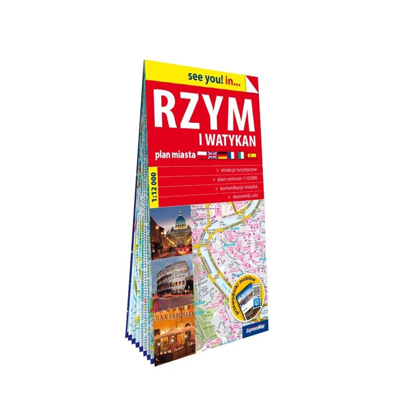 Rzym i Watykan mapa samochodowa 1:12 000 papier 2024 Praca zbiorowa