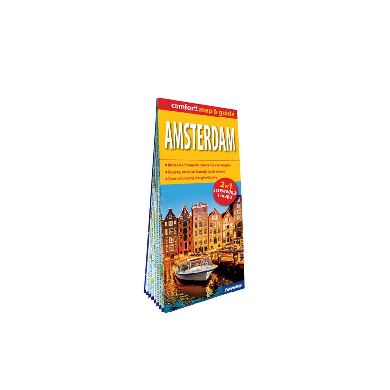 Amsterdam map&guide PL laminat 2024 Praca zbiorowa