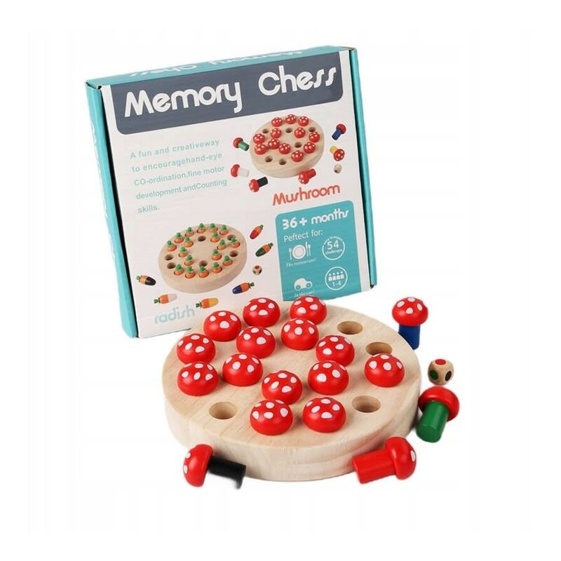 Gra Grzybki drewniane memory