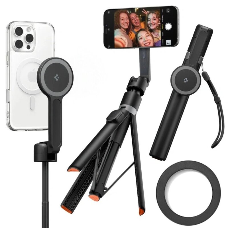 Uchwyt selfie SPIGEN S581W MagSafe Bluetooth Tripod Czarny