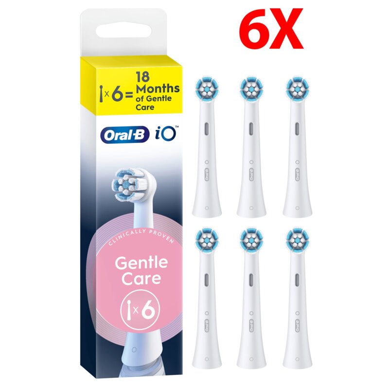 Końcówki do szczoteczki ORAL-B Gentle Care White (Zestaw 6 szt. XXL Pack) Biały