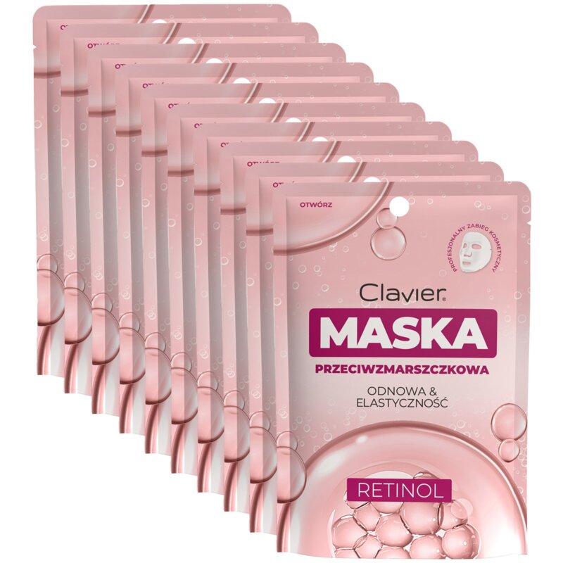 Maseczka CLAVIER Retinol (10 sztuk)