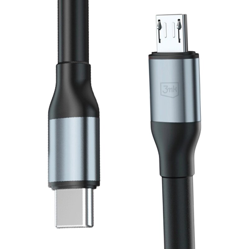 Kabel USB-C - Micro USB 3MK Hyper Cable N-Series 10W 1 m Czarny