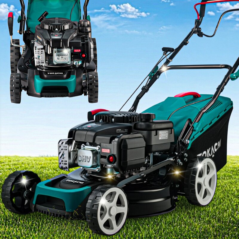 Kosiarka spalinowa TOKACHI Wide Go! 41cm, 139 cm3, 2.4 kW, mulczowanie, kosz 50L, silnik Loncin