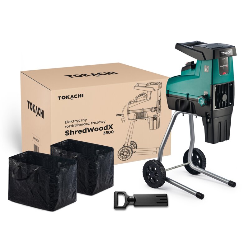 Rozdrabniacz do gałęzi elektryczny TOKACHI ShredWoodX 3500