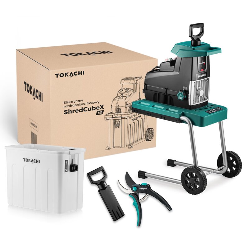 Rozdrabniacz do gałęzi elektryczny TOKACHI ShredCubeX 60