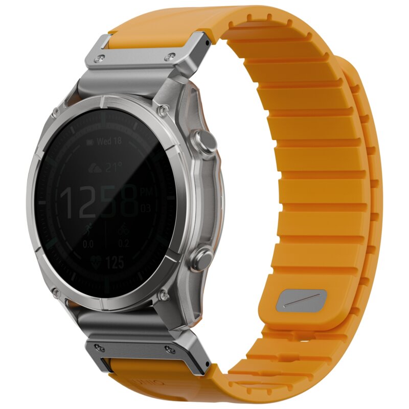 Pasek magnetyczny UNIQ Fluo do Garmin Quick Release 26mm i QuickFit Pomarańczowy