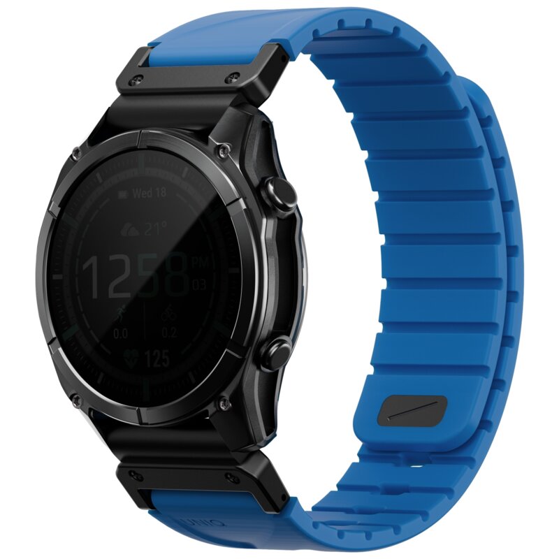 Pasek magnetyczny UNIQ Fluo do Garmin Quick Release 22mm i QuickFit Niebieski
