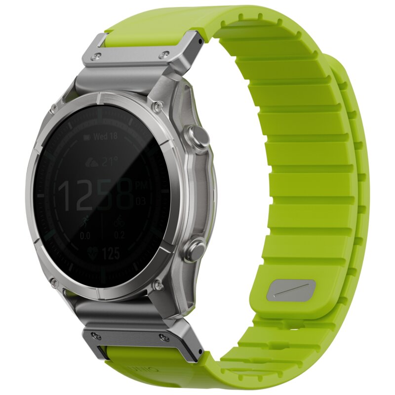 Pasek magnetyczny UNIQ Fluo do Garmin Quick Release 26mm i QuickFit Limonkowy